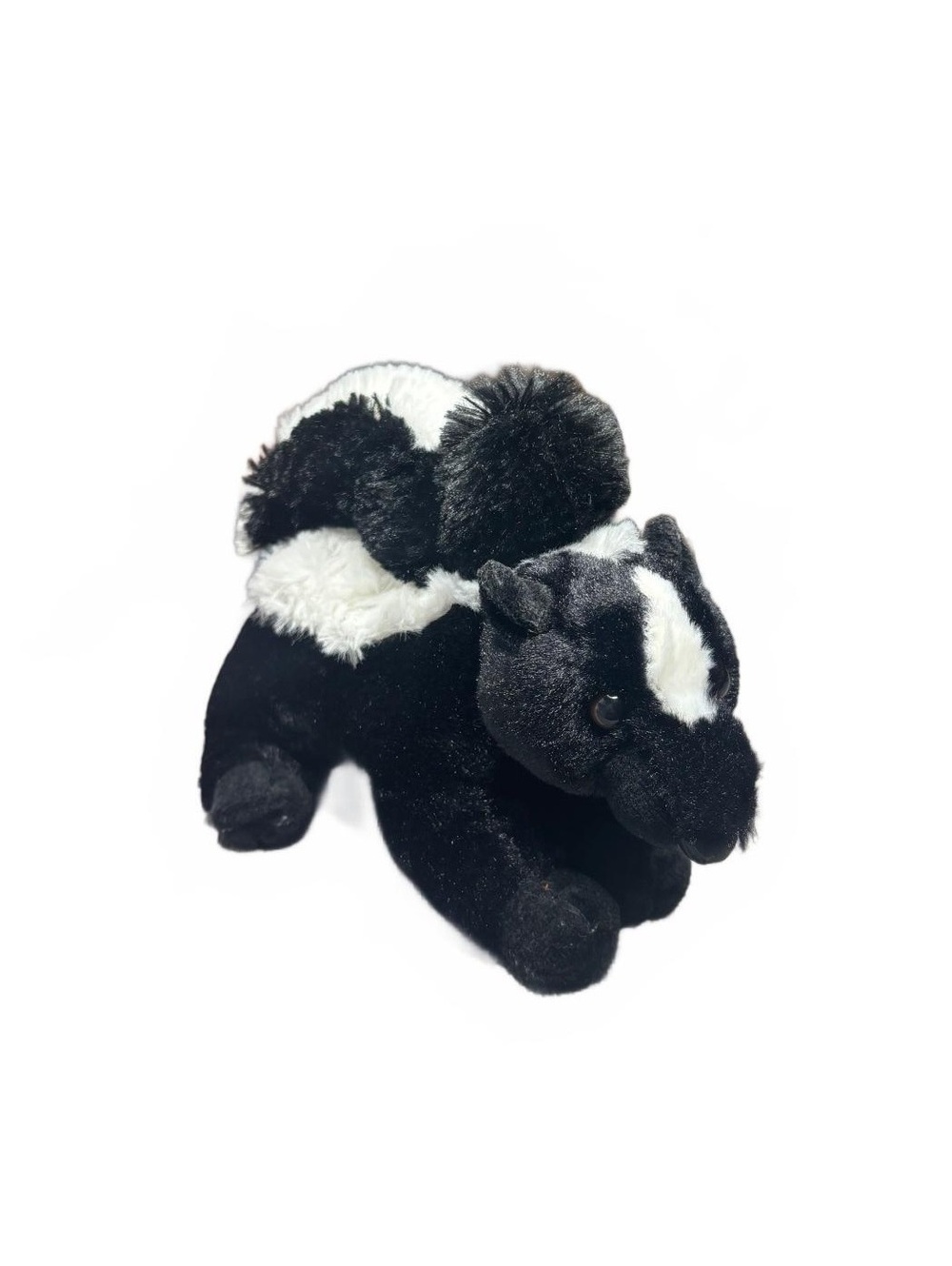 Aurora Skunk Plush Black and White 7” Fluffy Realistic Stuffed Animal Soft